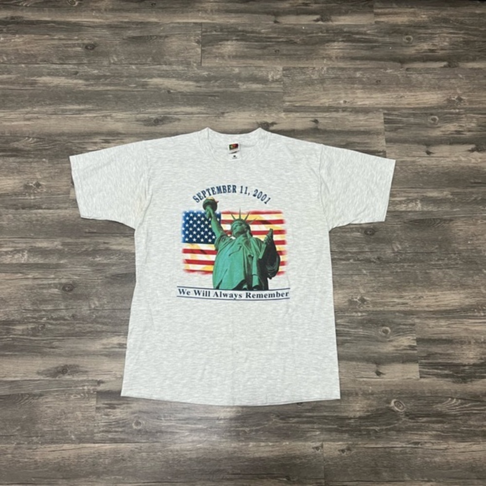 September 11, 2001 ‘We will always remember’ T-Shirt Men’s Large